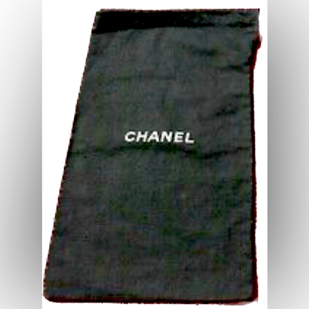 Chanel Small size black cotton drawstring dust bag shoe bag storage bag